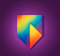 Bethmann Logo in Regenbogenfarben abgebildet. Der Hintergrund ist lila.
